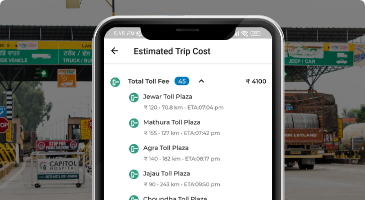 toll cost on trip