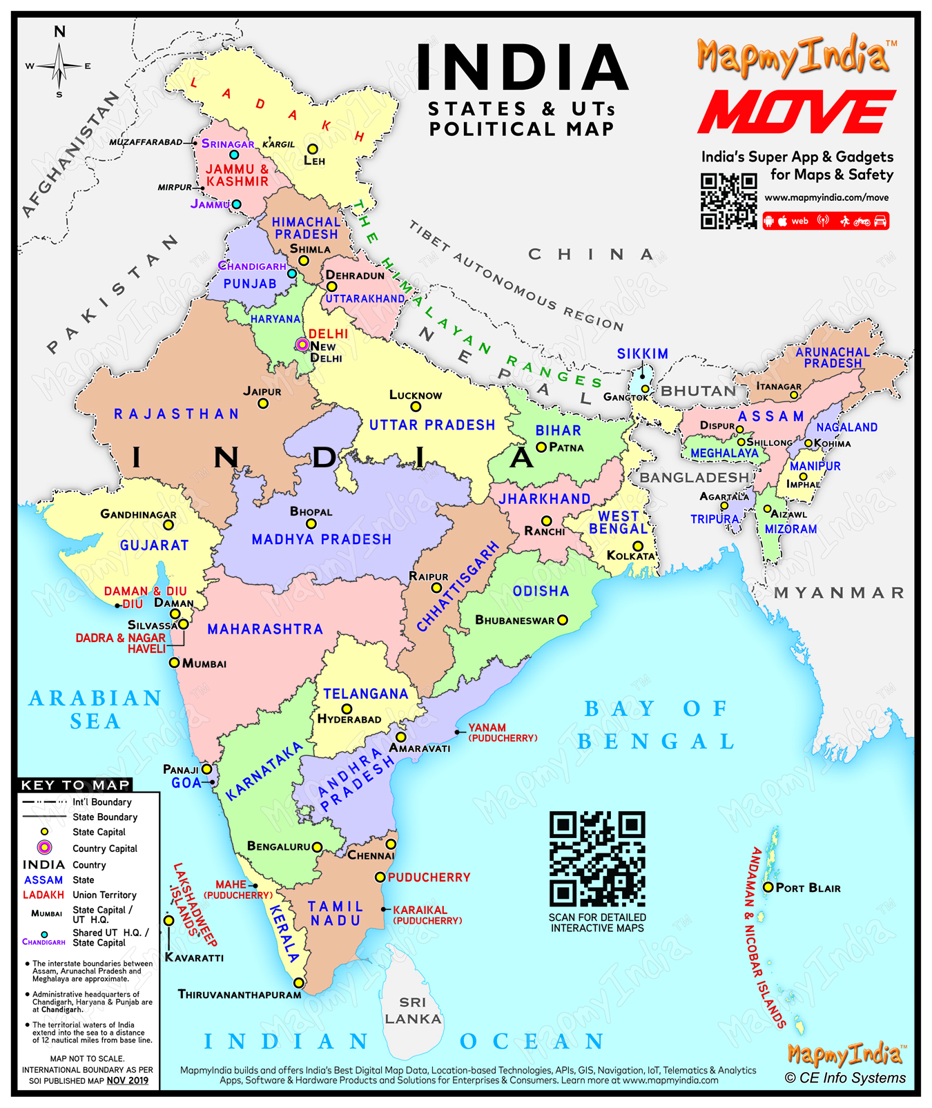 Latest Political Map Of India - Get Latest Map Update